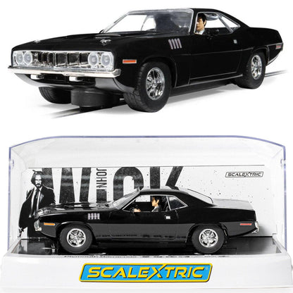 Scalextric C4595 Plymouth Barracuda John Wick Chapter 4 1/32 Slot Car DPR