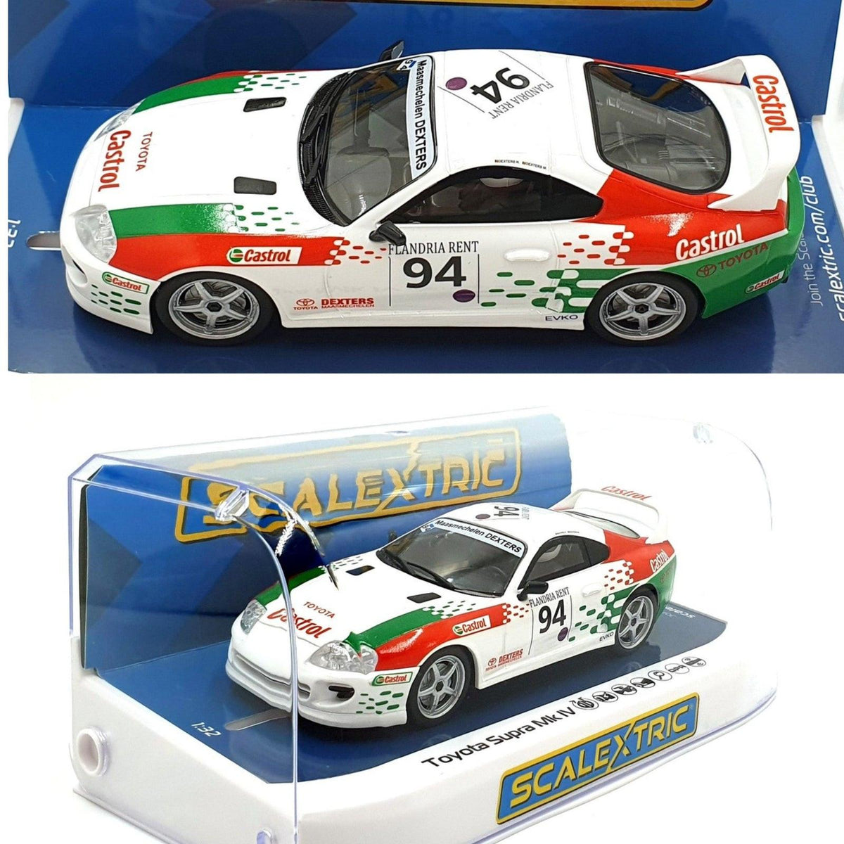 Scalextric C4616 Toyota Supra Mk IV Castrol Spa Racing Festival 2002 1/32 Slot Car