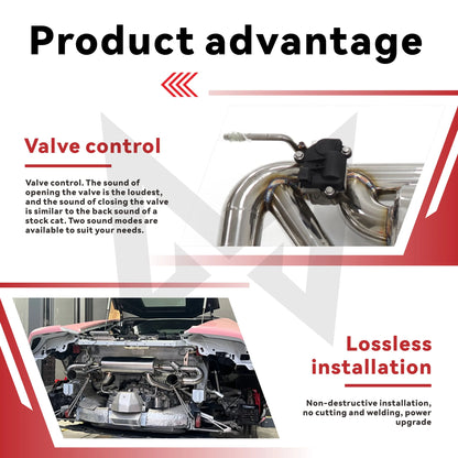 Exhaust system for Chevrolet Malibu 1.5L Stainless steels Catback Performance exhaust pipe with remote control valve