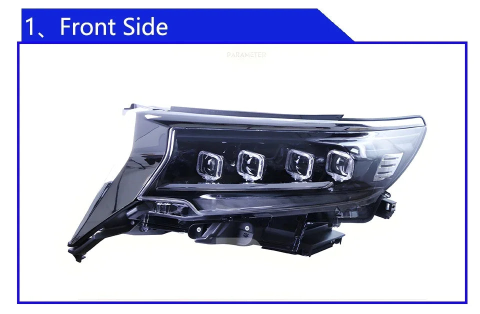 Auto Headlight For Toyota Prado 2018-2023 LED Car Front lamps Assembly Upgrade Bugatti Design Four Projector Lens Accessories