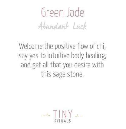 Green Jade Silver or Gold Ring by Tiny Rituals