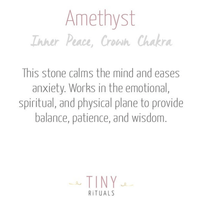 Amethyst Raw Crystal Necklace by Tiny Rituals