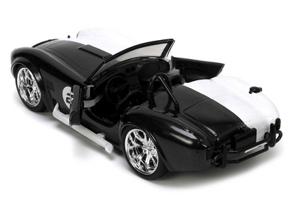 1965 Shelby Cobra 427 S/C #2 Black Metallic and White and Harvey Two-Face Diecast Figure "Batman" "Hollywood Rides" Series 1/32 Diecast Model Car by Jada