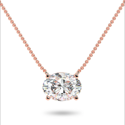 Sirius Oval Necklace - Multiple Sizes by Brilliant Carbon