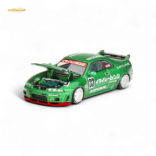 Mini GT x Kaido House Nissan Skyline GT-R R33 IMAI RACING V1 Green 1:64 KHMG150