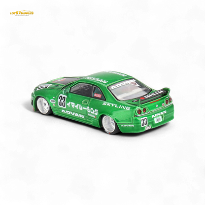 Mini GT x Kaido House Nissan Skyline GT-R R33 IMAI RACING V1 Green 1:64 KHMG150