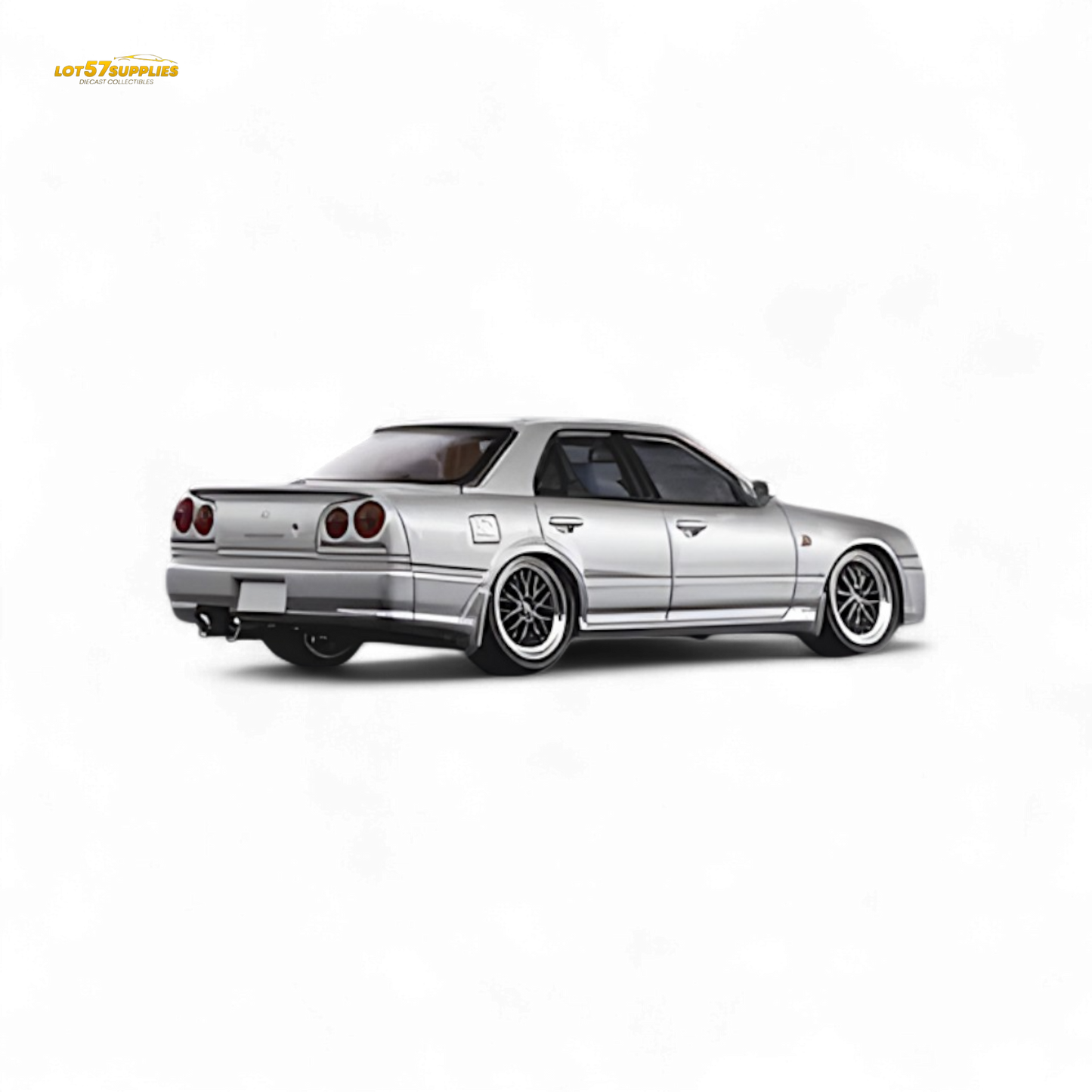 Mortal ER34 SKYLINE 25GT-t AIT Exhibition Model Ordinary Silver 1:64