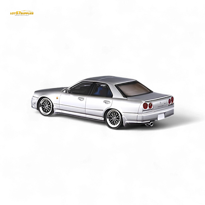 Mortal ER34 Skyline 25GT-t Ordinary Silver 1:64