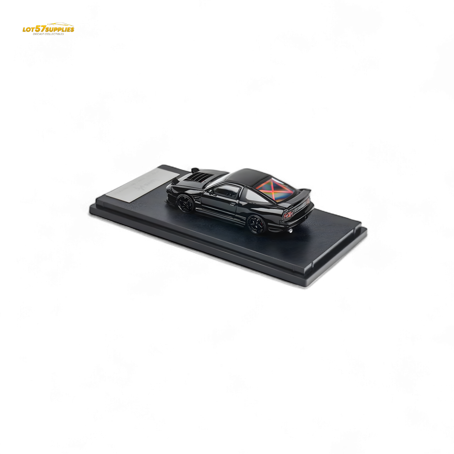 MicroTurbo Custom 180SX Type X Metallic Black MIYABI 1:64