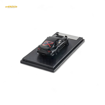 MicroTurbo Custom 180SX Type X Metallic Black MIYABI 1:64