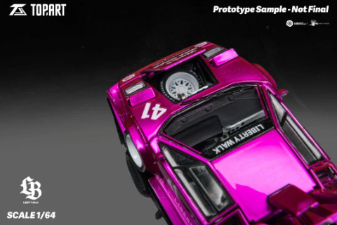 Topart LBWK Countach - Flash Pink White 1:64