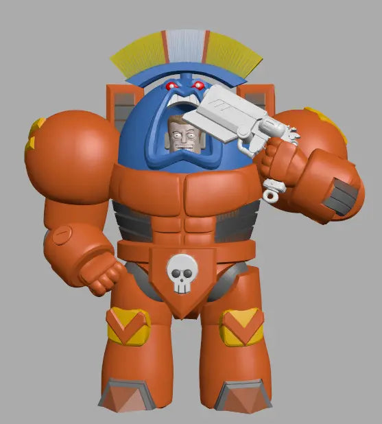 Captain Space King 2 by 3DArtGuy 32mm scale, 50mm, Miniature War Gaming Figure, Grim Dark, Space, Proxy, Space King