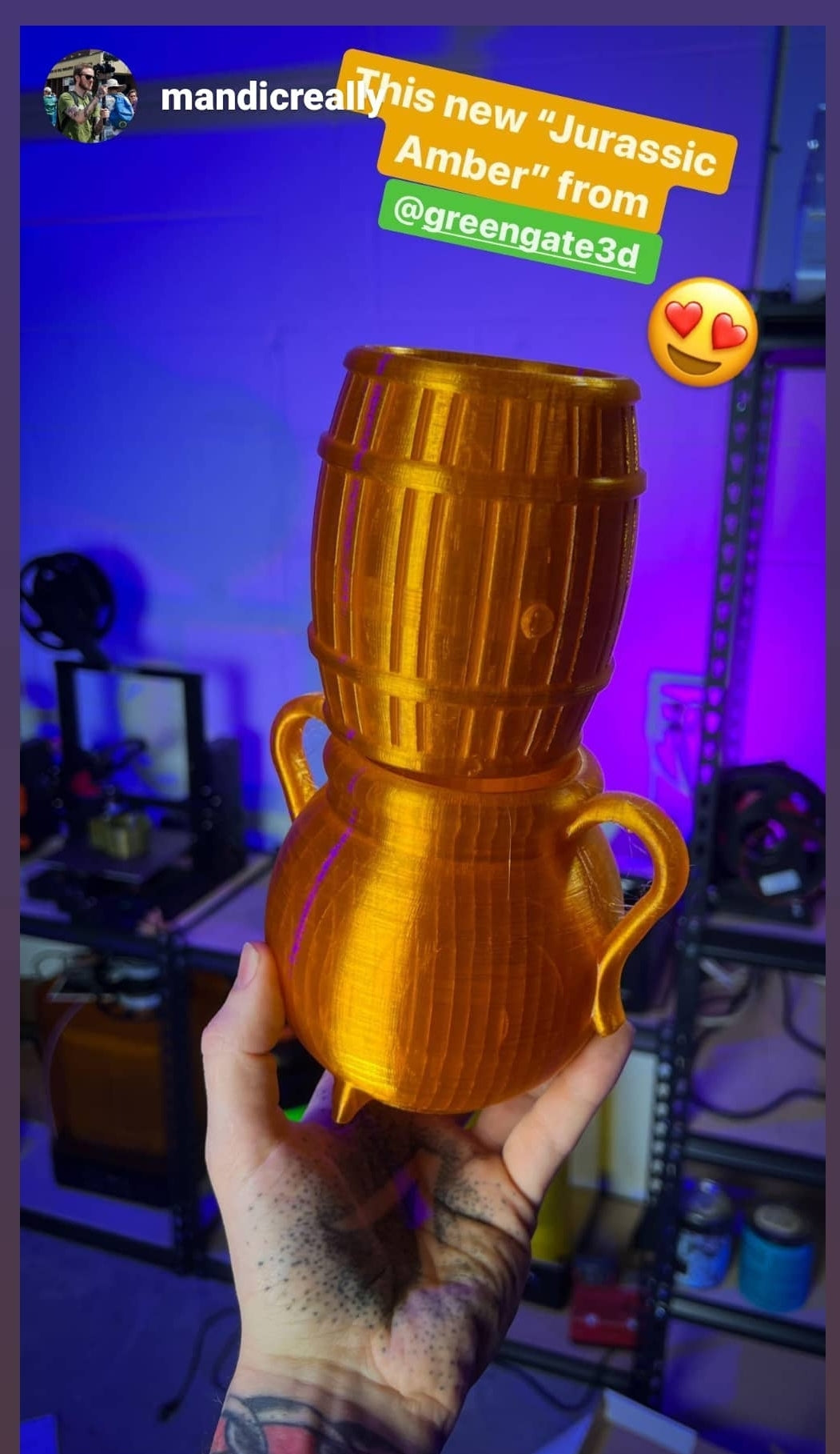 Jurassic Amber: Recycled PET-G 🔥