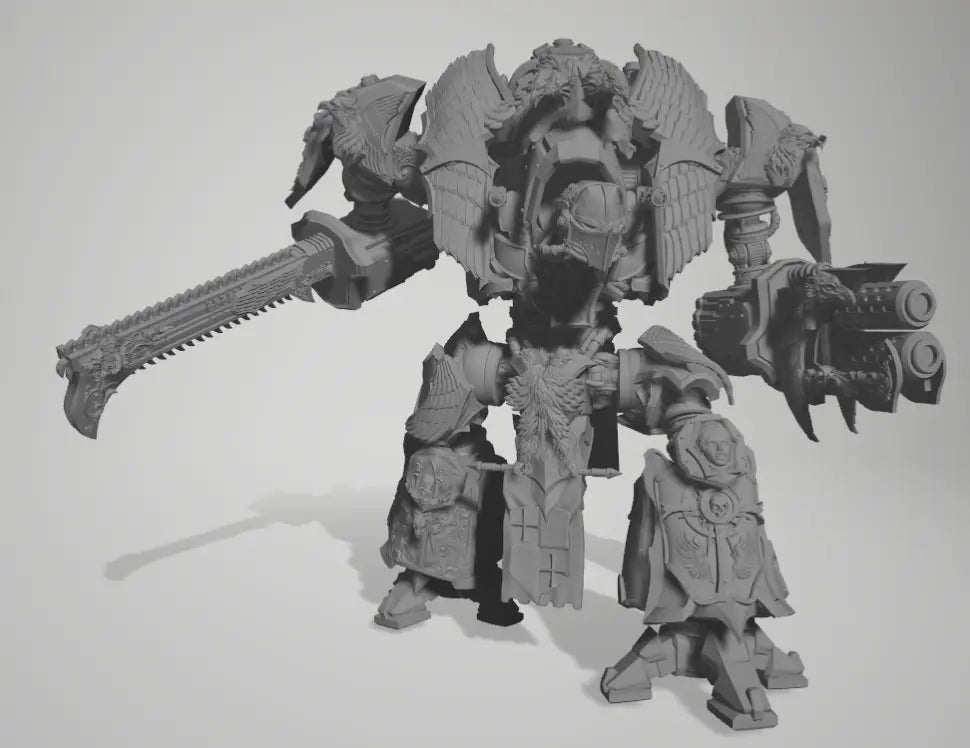 Medieval Mech Knight by 3DArtGuy 32mm scale, 50, 180mm, Miniature War Gaming Figure