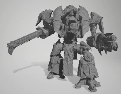 Medieval Mech Knight by 3DArtGuy 32mm scale, 50, 180mm, Miniature War Gaming Figure