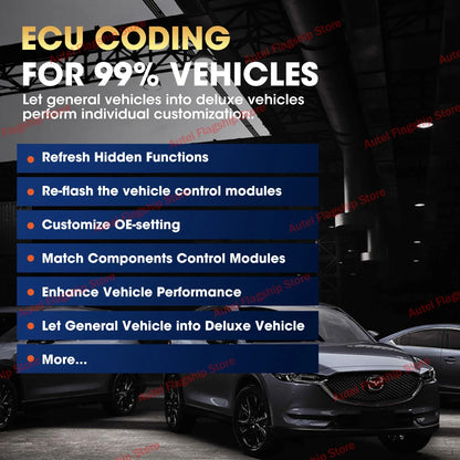 Autel Maxisys Elite II Pro Car Diagnostics Tool J2534 ECU Programming ECU Coding Motor TruSpeed CAN FD/DoIP PK MK908P Elite 2