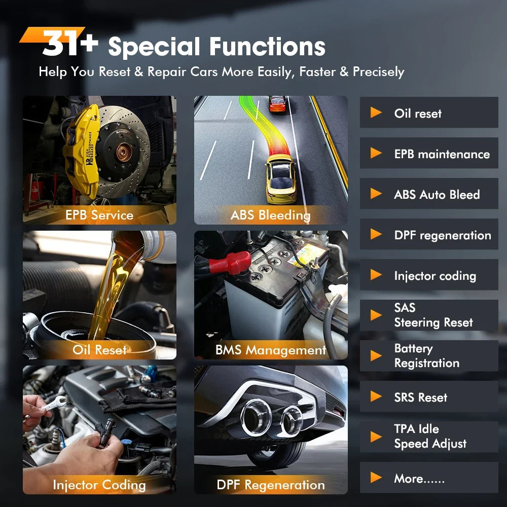 FOXWELL NT809BT OBD2 Bluetooth Automotive Scanner All System BiDirectional Scan Tool 30+ Reset OBD2 Code Reader Diagnostic Tool