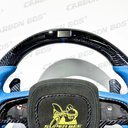 Carbon Fiber Custom Smart LED RPM Racing Steering Wheel for Dodge/Challenger Hellcat Charger Challenger
