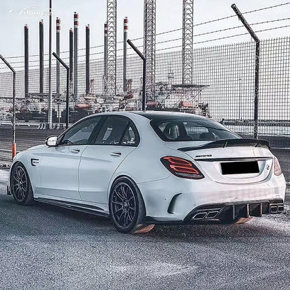 Suitable For Mercedes-Benz C-Class W205 C63 Coupe Modified Carbon Fiber Front Lip Front Shovel Side Skirt Tail Rear Lip Spoiler