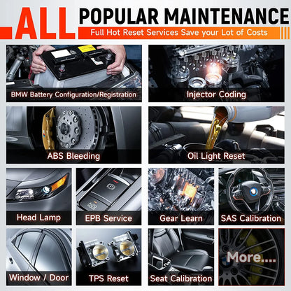 FOXWELL NT710 For VAG VW Audi Seat Bidirectional Car OBD2 Scanner Car Diagnostic ECU Coding All System A/F Adjust IMMO 30+ Reset