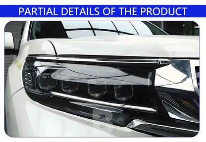 Auto Headlight For Toyota Prado 2018-2023 LED Car Front lamps Assembly Upgrade Bugatti Design Four Projector Lens Accessories
