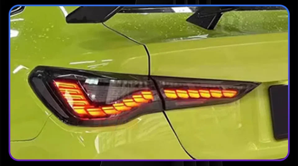 Car Taillights for Bmw 4 Series 2020-2023 Led Auto Back Lamps Assembly Upgrade Dragon Design Style Turn Signal Accessories