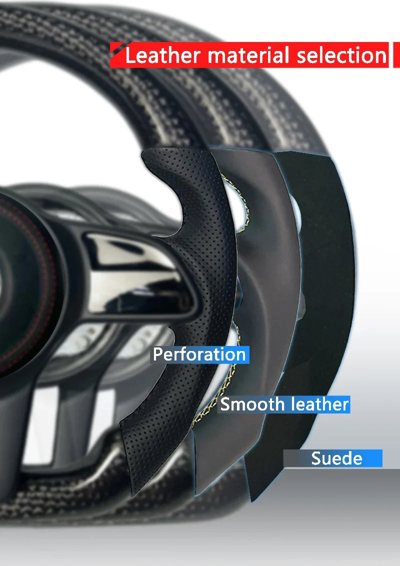 Carbon Fiber Custom Smart LED RPM Racing Steering Wheel for Dodge/Challenger Hellcat Charger Challenger