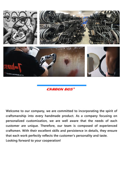 Carbon Bos Carbon Fiber Steering Wheel Perforated Leather for Dodge Challenger Charger SRT HELLCAT Steering Wheel DIY Color New