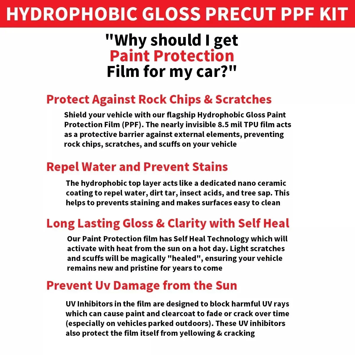 8.5Mil Precut PPF Paint Protection Film Full Vehicle Clear Bra For Subaru Forester base 2022-2024