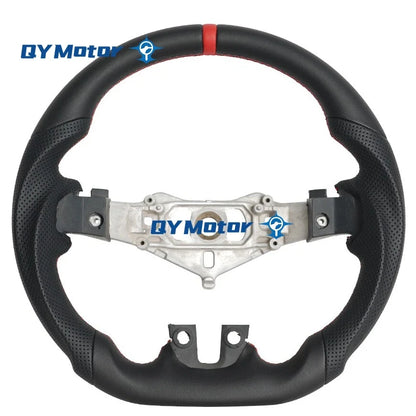 Real Carbon Fiber Steering Wheel For Dodge Charger Challenger Durango 2011-2014 Perforated Leather Red Stripe