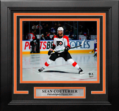 Sean Couturier Skating as Captain Philadelphia Flyers 8" x 10" Framed Hockey Photo