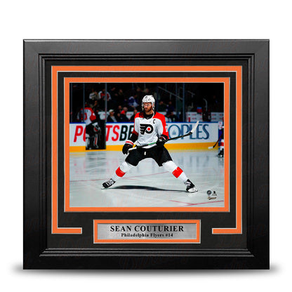 Sean Couturier Skating as Captain Philadelphia Flyers 8" x 10" Framed Hockey Photo