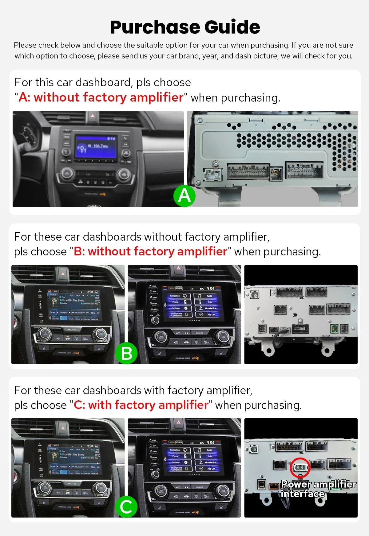 JOYING 9"Android 13 Car Radio Stereo Multimedia Player Carplay For Honda Civic 2016 -2021 Support Factory Cameras Plug and Play