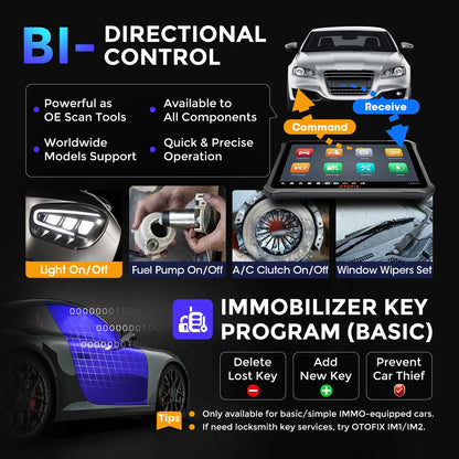 OTOFIX D1 Max Automotive Diagnostic Scan Tool Bi-Directional Scanner ECU Coding DoIP & CANFD 2 Years Update Upgraded of D1 PRO