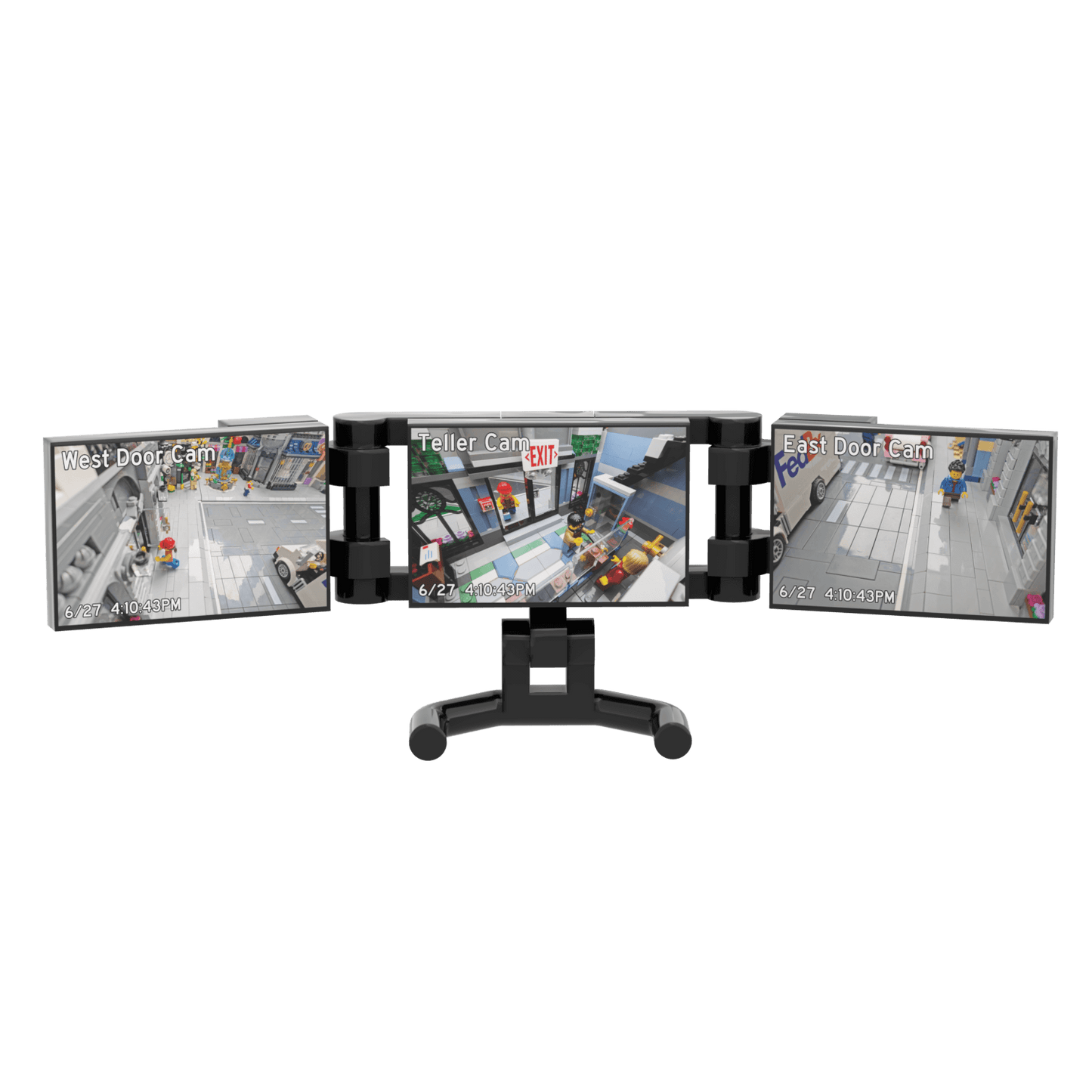 Security Monitors - Custom Printed Minifig Scale - Made using LEGO® bricks
