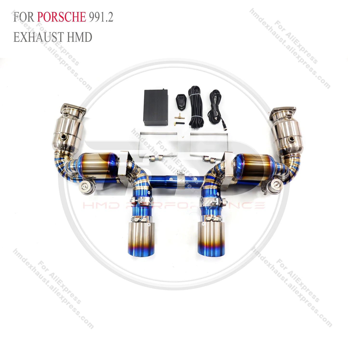 HMD Exclusive customization Exhaust System Titanium alloy High Flow Downpipe and catback for Porsche 911 991.2 with GT3