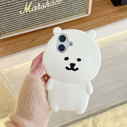 Kawaii 3D Cartoon Nagano Bear Phone Case