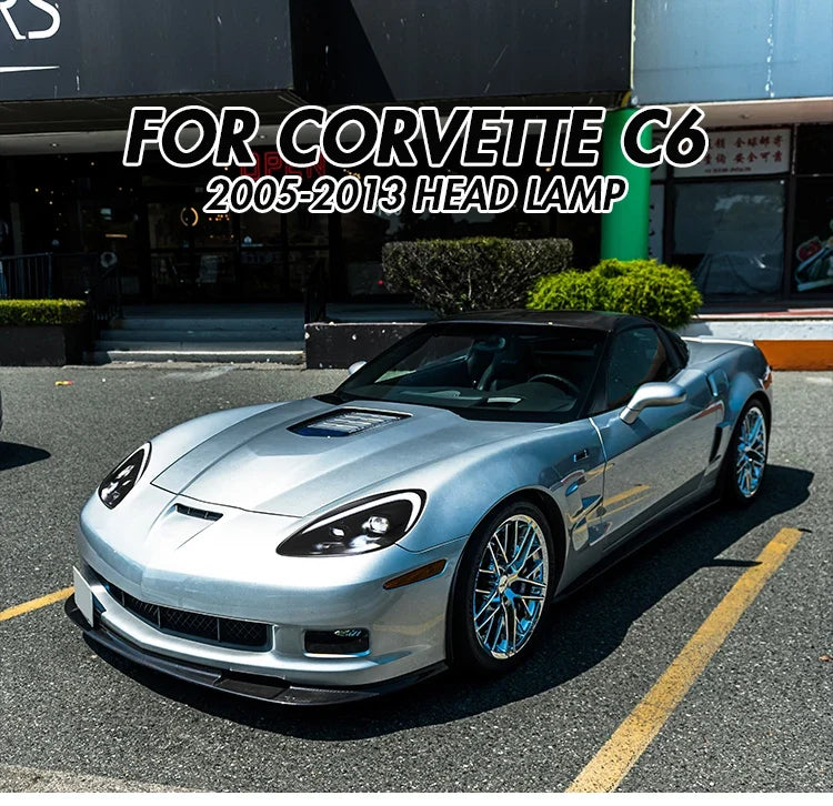 TT-ABC Modified LED Headlight For Chevrolet Corvette C6 2005-2013 Head Lamp With Porsche Design Sequential Turn Signal Assembly