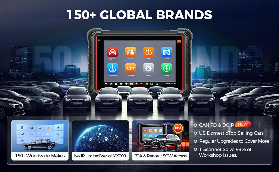 Autel MaxiCOM MK900 Car Diagnostic Tools 40+ Services DoIP & CAN-FD Car Scanner OBD2 Automotive Scan Tool Upgrade of MK808S