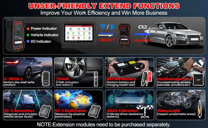 Launch X431 PRO V5.0 Car Diagnostic Tools ECU Online Coding Active Test Car Diagnostic Tools CAN FD 36 Resets Car Auto scanner