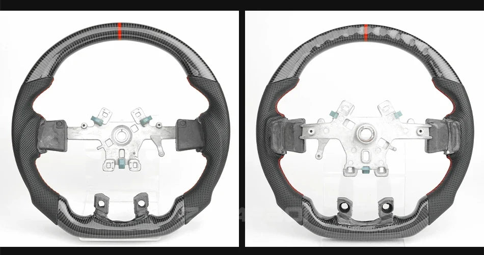 Carbon Fiber Steering Wheel For Dodge Ram 1500 2500 3500 2012‑2018 Perforated Leather Steering Wheel Replacement Accessories