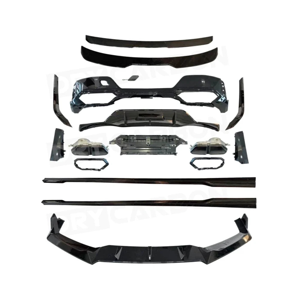 Front Bumper Lip Rear Spoiler Trunk Wing Rear Diffuser Exhaust Tips Side Skirts Body Kits for BMW 7 Series G70 Sport 2023+
