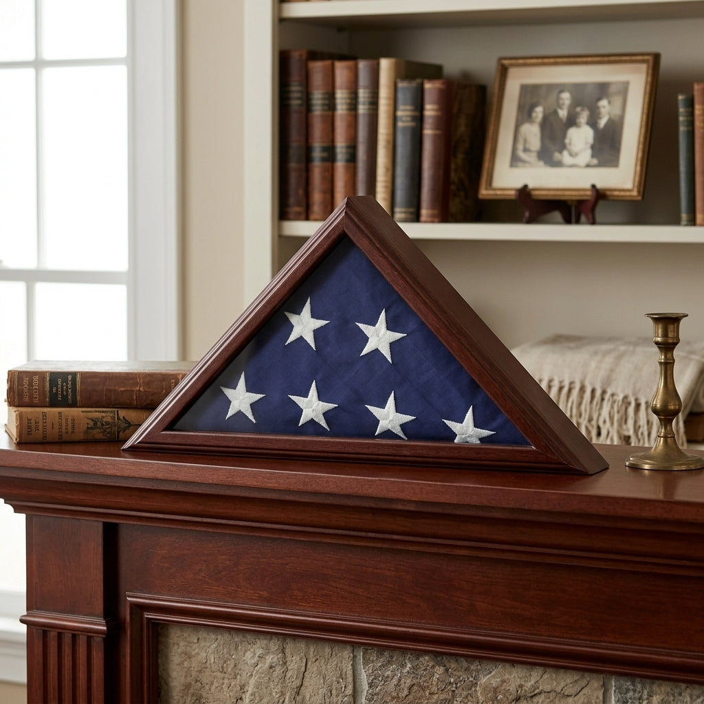 Armed Forces Flag Case - Great Wood Flag Case, (5' x 9.5')