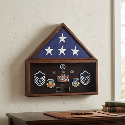 Large Flag and Memorabilia Display Cases - Fit 3' x 5' Flag.