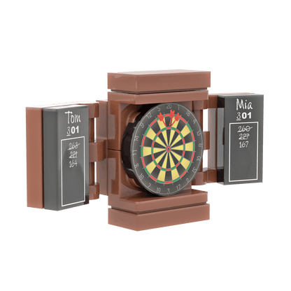 Dart Board - Custom Printed Minifig Scale - Made using LEGO® parts