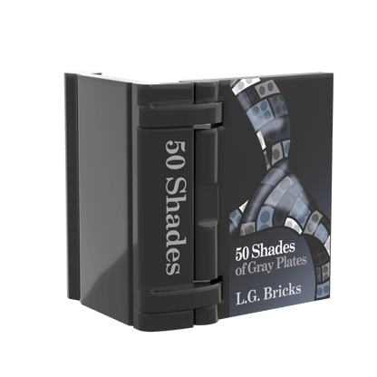 "50 Shades of Gray Plates" Book - Custom Printed Minifig Accessory - Made using LEGO® Parts