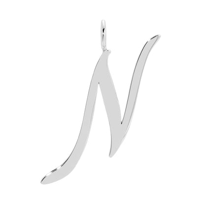 Silver Large Letter Pendants by eklexic jewelry