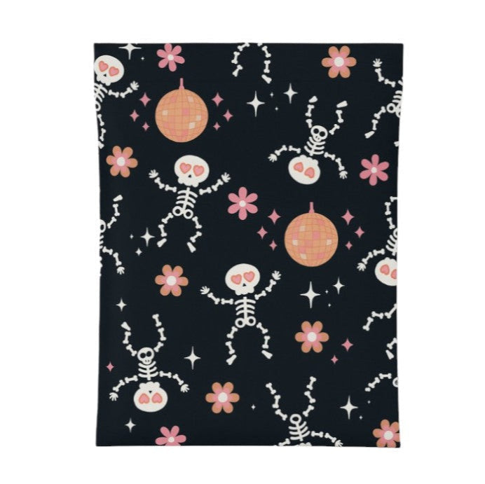 Skeleton Disco Ball Poly Mailers Size 14x17 Halloween Shipping Bags