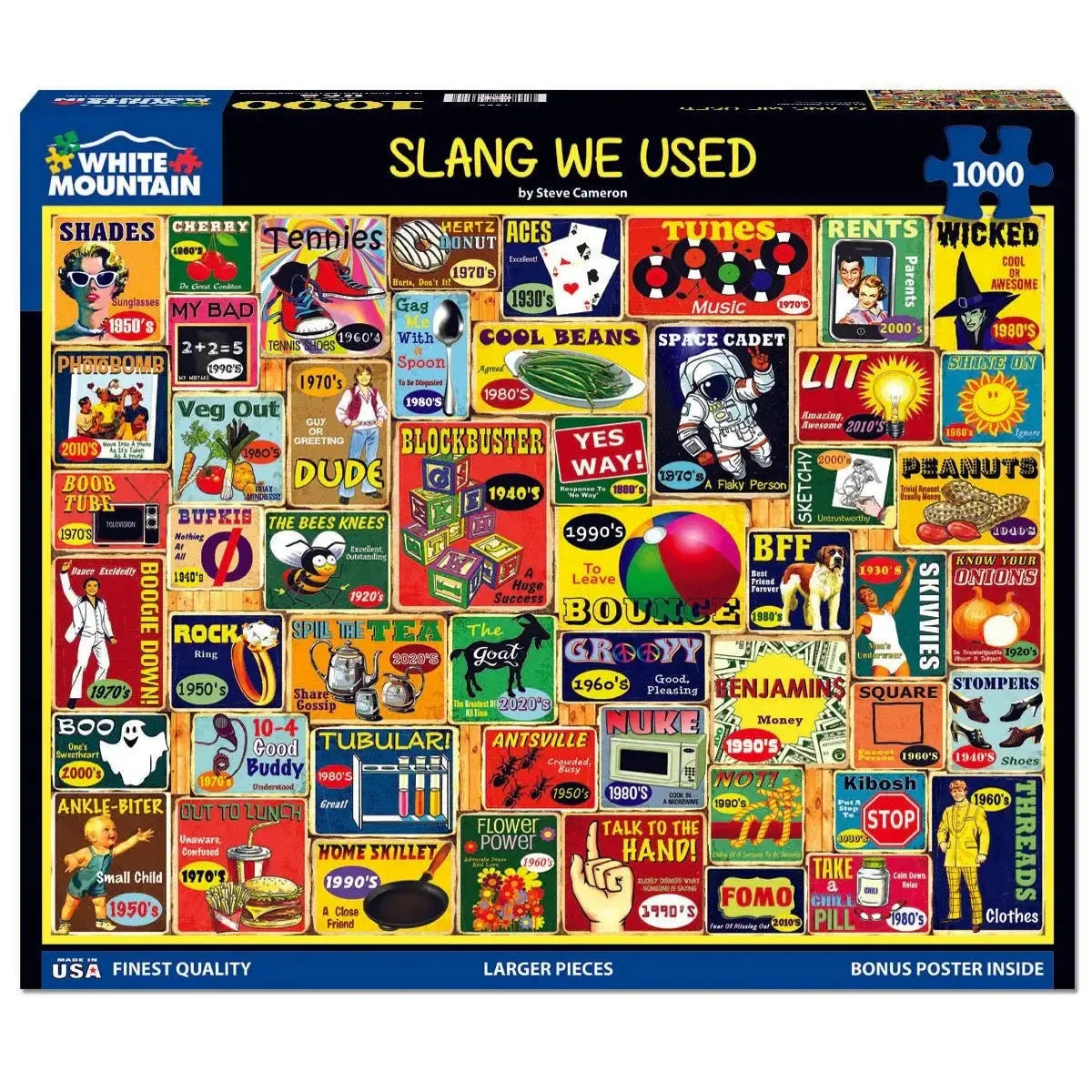 Slang We Used 1000 Piece Jigsaw Puzzle White Mountain