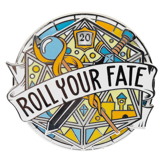 Enamel Pin: Roll Your Fate D20 Large Spinner